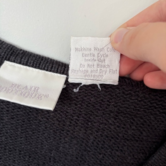 Vintage Blair Boutique Cat Sweater Vest XL Cat Lady Aesthetic Novelty Grannycore - Picture 10 of 11